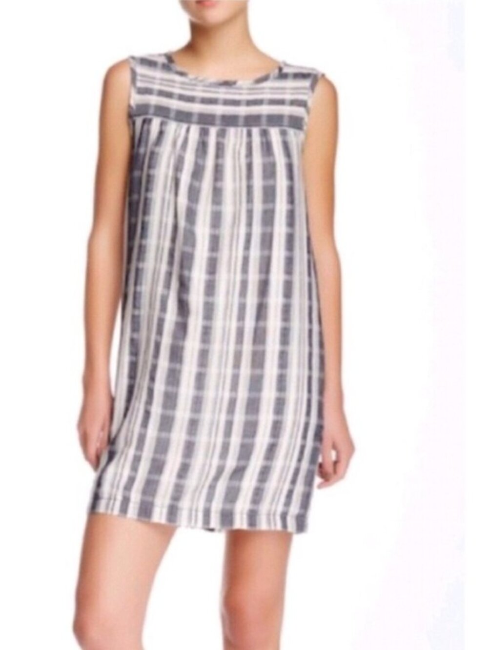 Max Studio Sleeveless Shift Dress - Blue/White Striped – Size XS